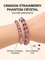 Dreamy Phantom Quartz Bracelet | The "Healing Stone" | Unique Lavender & Rose Crystal Jewelry