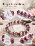 Dreamy Phantom Quartz Bracelet | The "Healing Stone" | Unique Lavender & Rose Crystal Jewelry