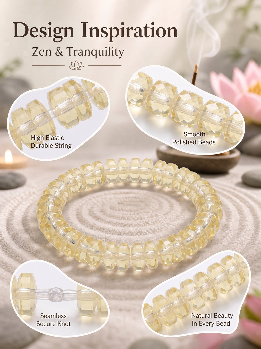 Natural Citrine Abacus Wealth Acceleration & Strategic Clarity Energy Bracelet