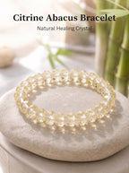 Natural Citrine Abacus Wealth Acceleration & Strategic Clarity Energy Bracelet