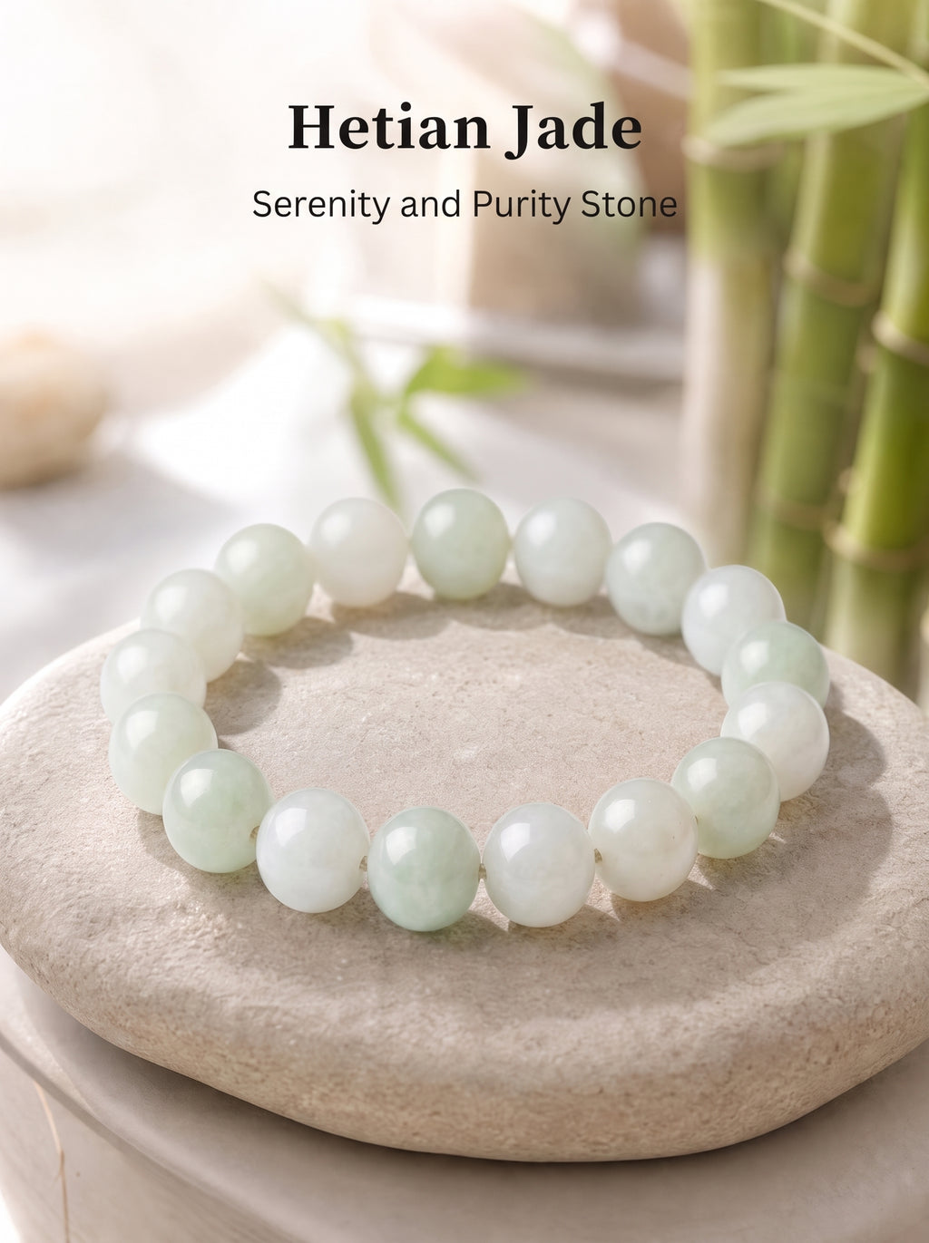 Luxury Xinjiang Hetian Jade Beaded Bracelet | Hand-Polished Natural Nephrite Jade Jewelry for Elegant Style