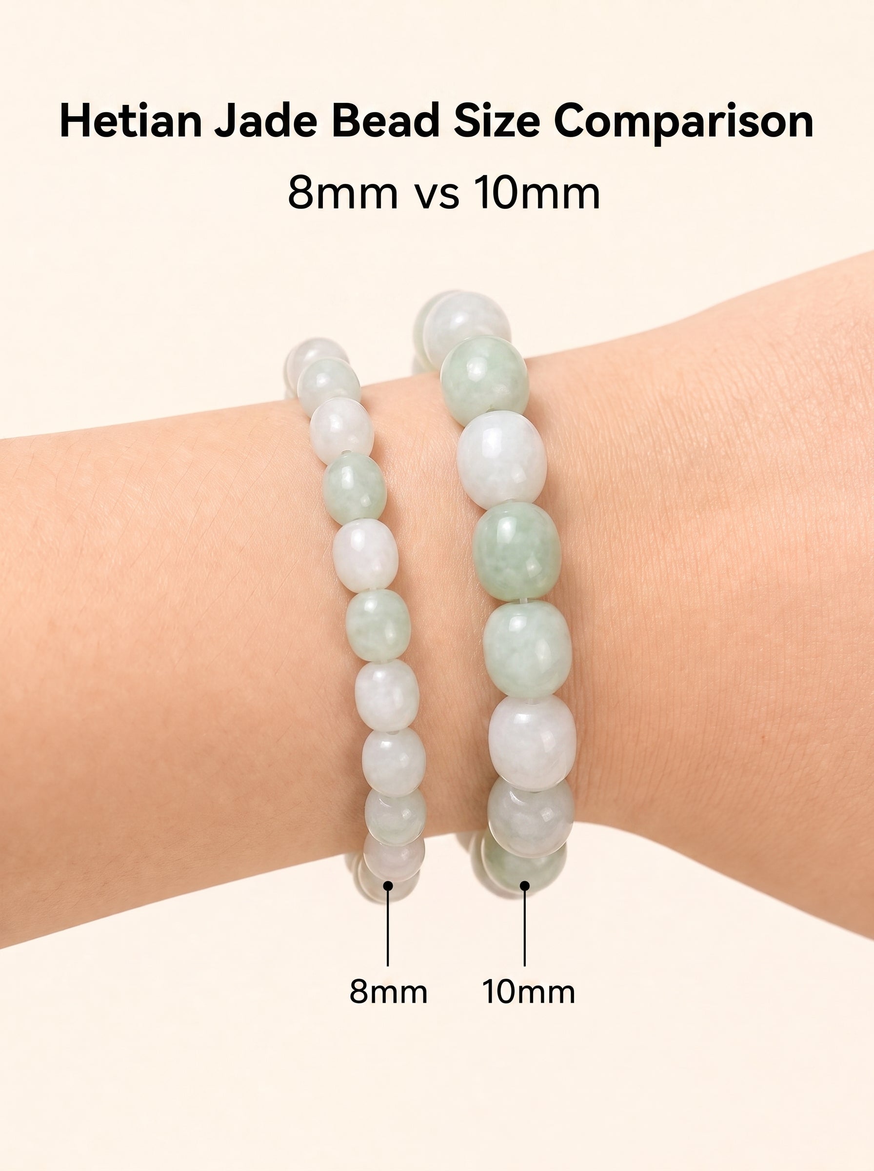 Luxury Xinjiang Hetian Jade Beaded Bracelet | Hand-Polished Natural Nephrite Jade Jewelry for Elegant Style