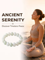 Luxury Xinjiang Hetian Jade Beaded Bracelet | Hand-Polished Natural Nephrite Jade Jewelry for Elegant Style
