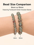 Premium Green Strawberry Quartz Beaded Bracelet | Hand-Polished Natural Crystal Jewelry for Harmony & Energy