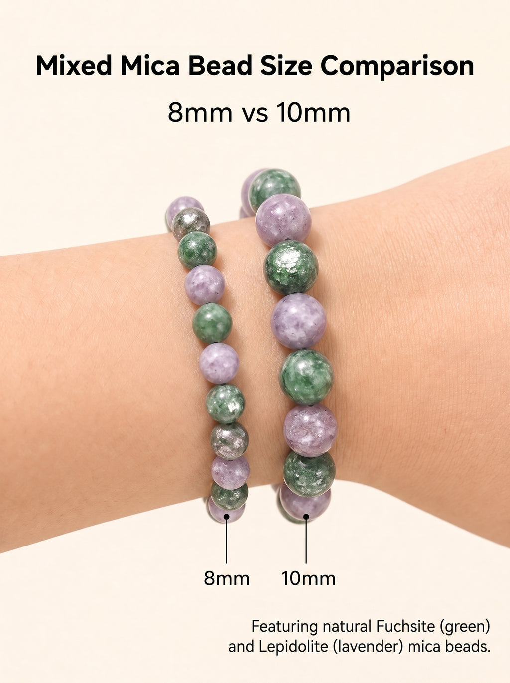 Authentic Green Lepidolite Bracelet | The "Stone of Serenity" | Unique Healing Crystal Jewelry