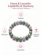 Authentic Green Lepidolite Bracelet | The "Stone of Serenity" | Unique Healing Crystal Jewelry