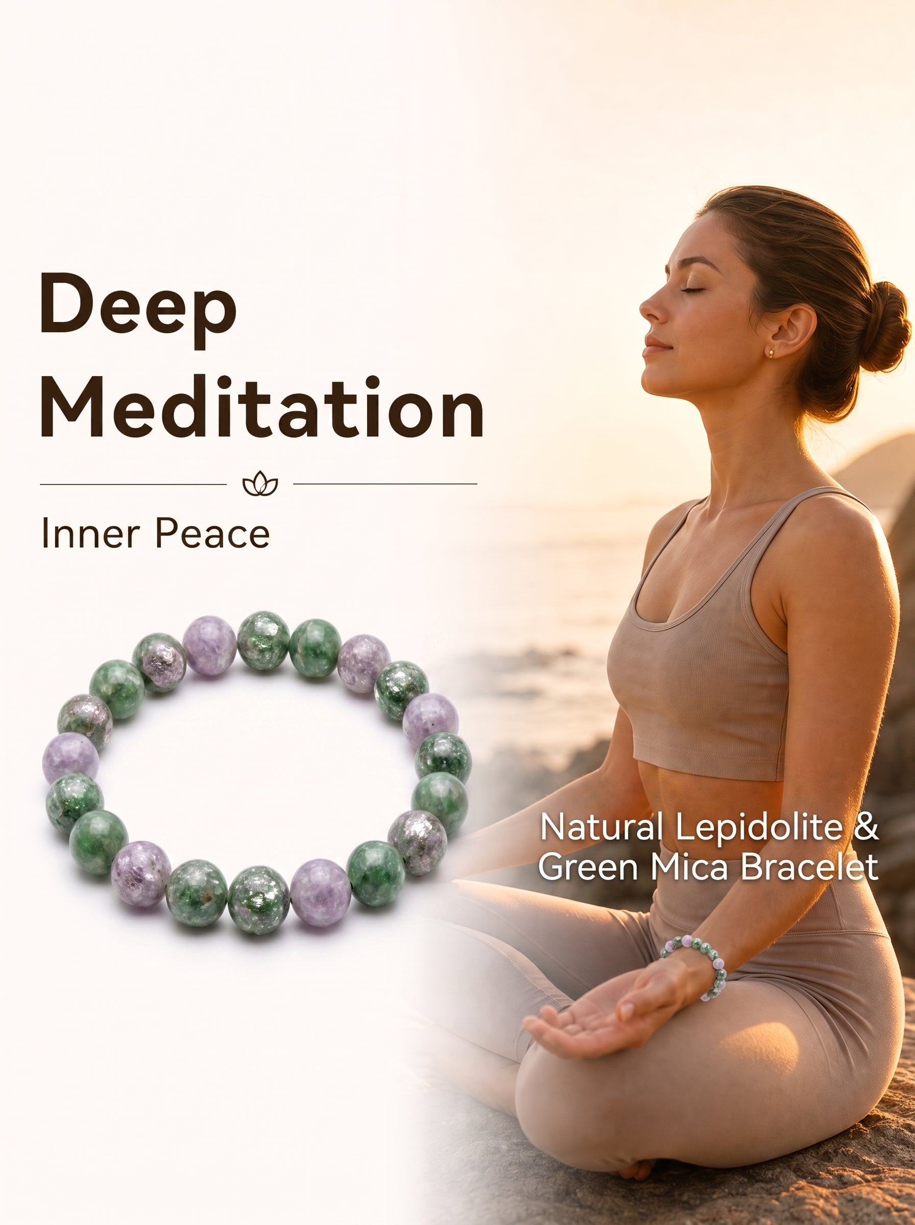 Authentic Green Lepidolite Bracelet | The "Stone of Serenity" | Unique Healing Crystal Jewelry