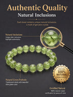 Authentic Prehnite Crystal Bracelet | The "Stone of Prophecy" | Unique Healing Gemstone Jewelry