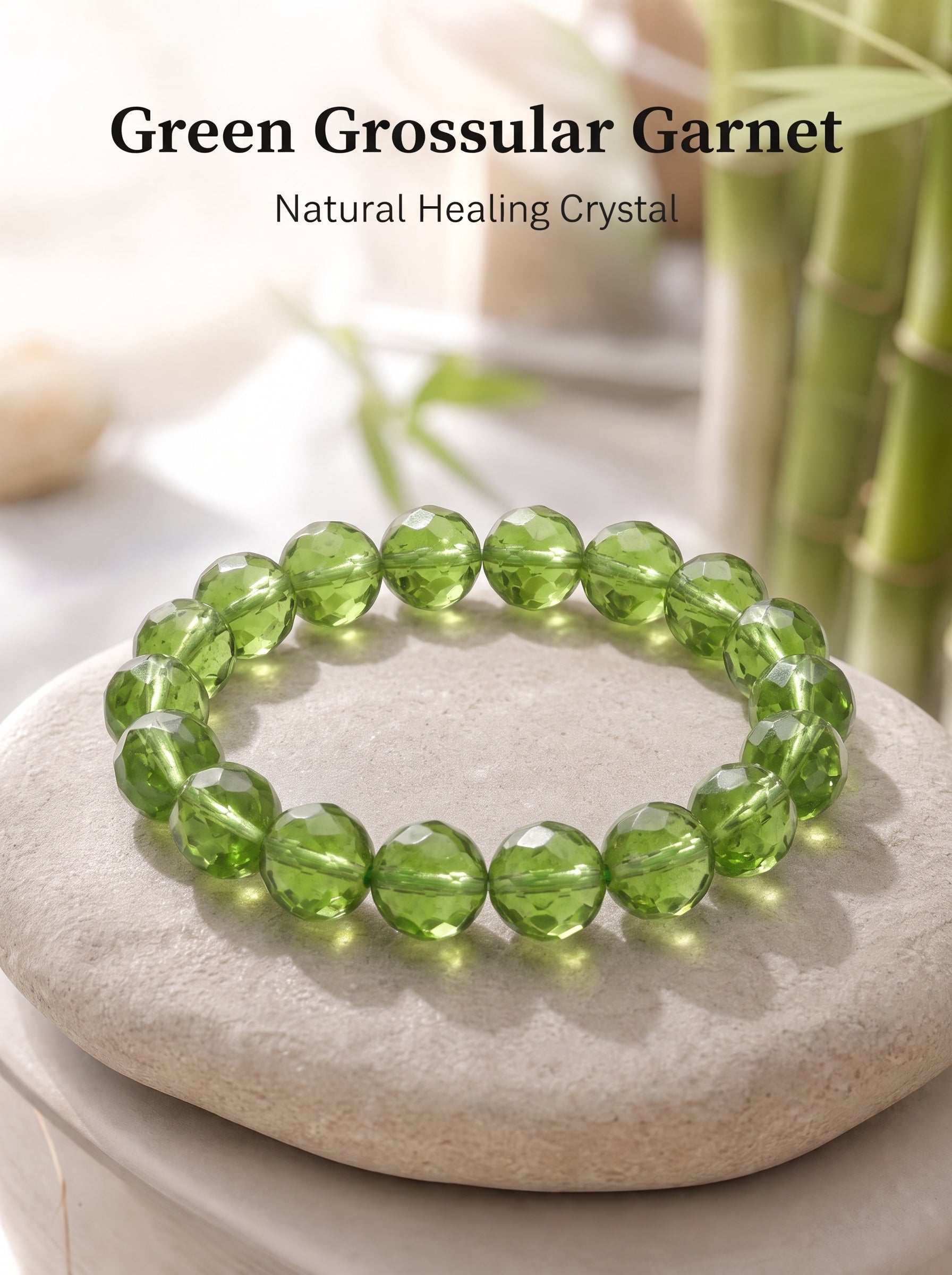 Authentic Prehnite Crystal Bracelet | The "Stone of Prophecy" | Unique Healing Gemstone Jewelry