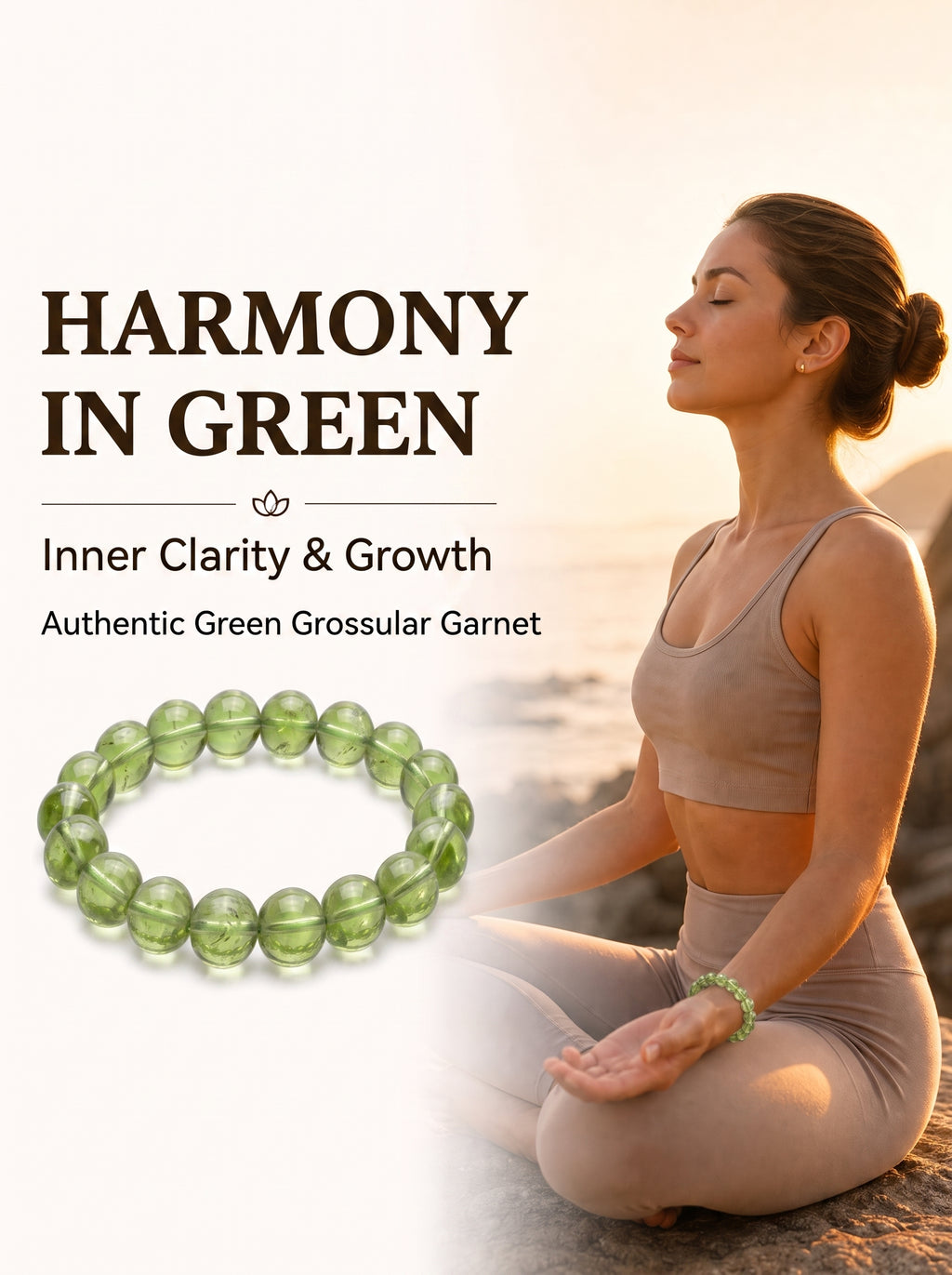 Authentic Prehnite Crystal Bracelet | The "Stone of Prophecy" | Unique Healing Gemstone Jewelry
