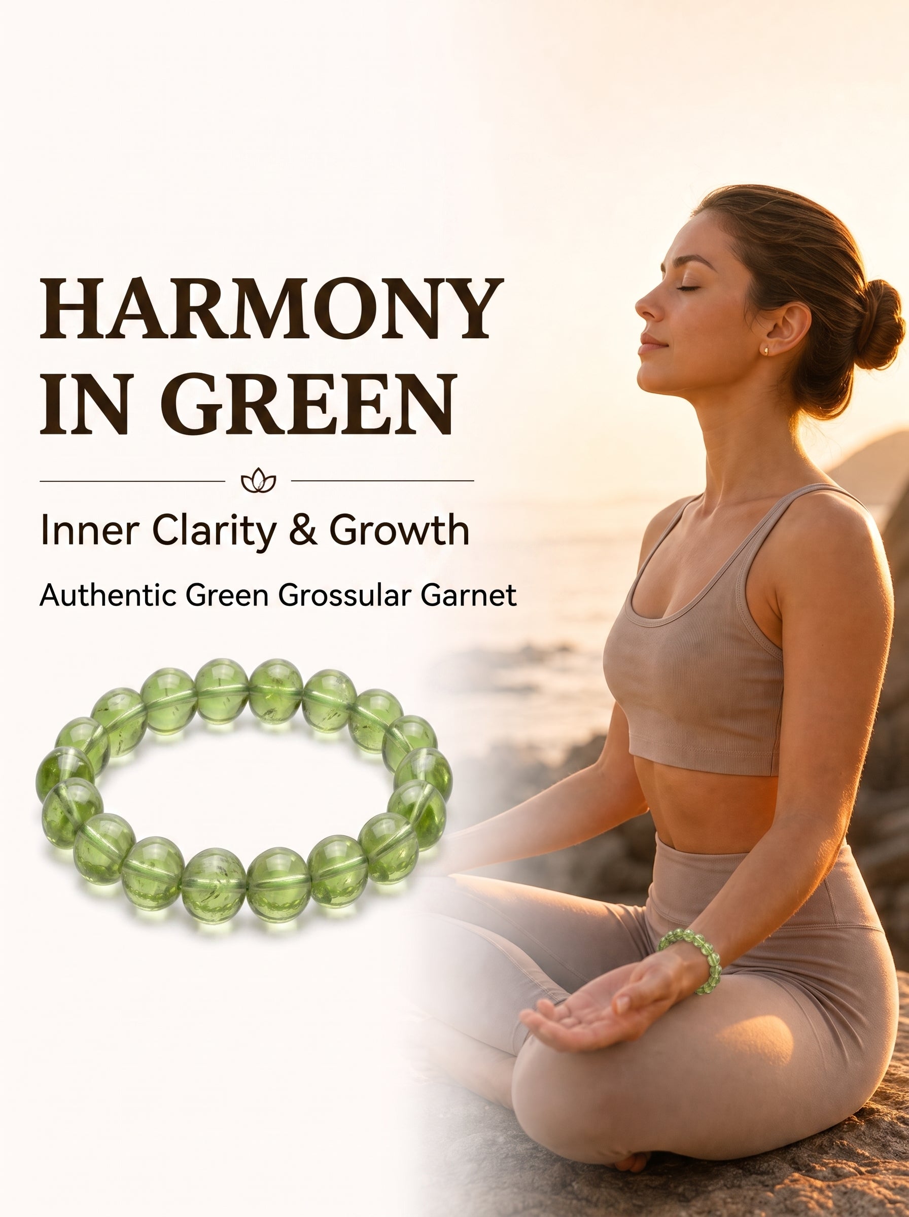 Authentic Prehnite Crystal Bracelet | The "Stone of Prophecy" | Unique Healing Gemstone Jewelry