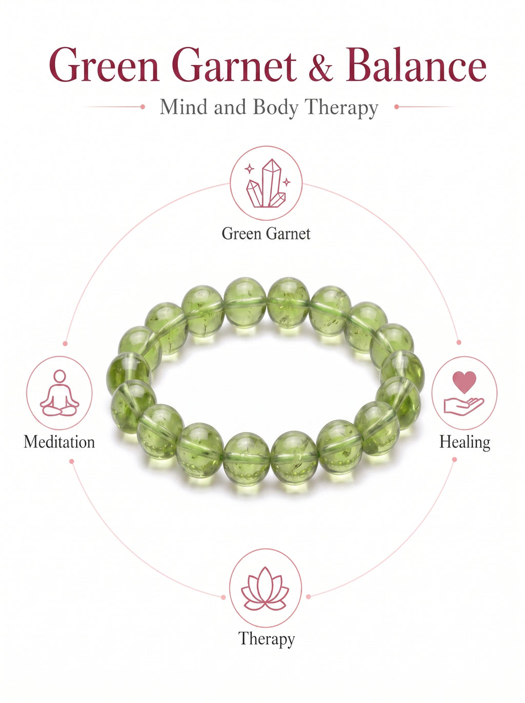 Authentic Prehnite Crystal Bracelet | The "Stone of Prophecy" | Unique Healing Gemstone Jewelry