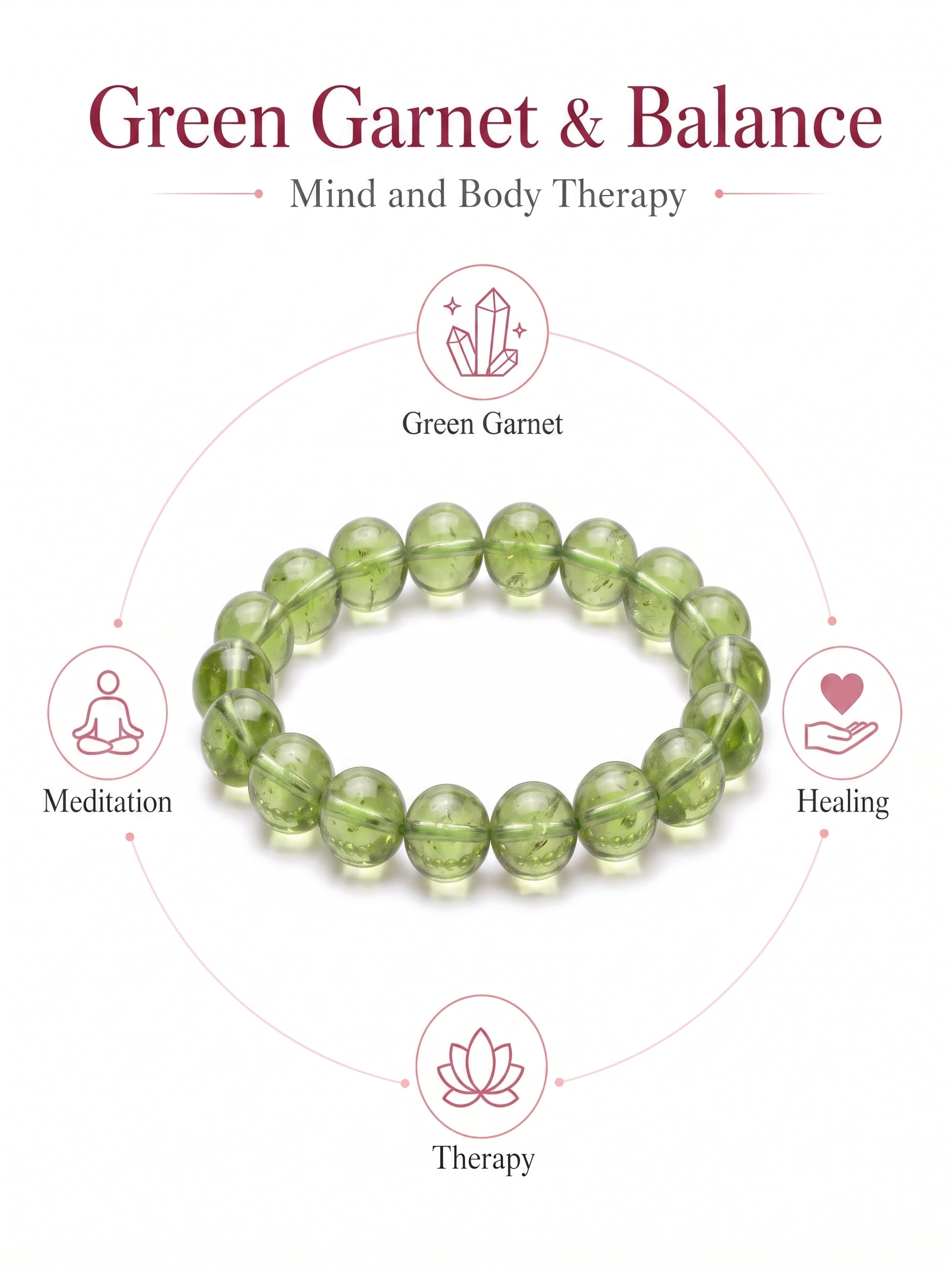 Authentic Prehnite Crystal Bracelet | The "Stone of Prophecy" | Unique Healing Gemstone Jewelry