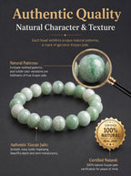 Authentic Xiuyan Jade Bracelet with Crystal Accents | The "Stone of Vitality" | Modern Boho-Chic Jewelry