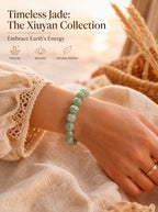 Authentic Xiuyan Jade Bracelet with Crystal Accents | The "Stone of Vitality" | Modern Boho-Chic Jewelry