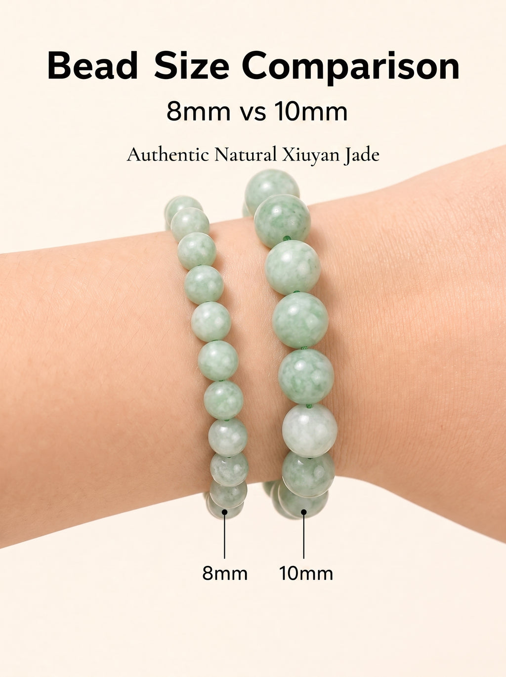 Authentic Xiuyan Jade Bracelet with Crystal Accents | The "Stone of Vitality" | Modern Boho-Chic Jewelry