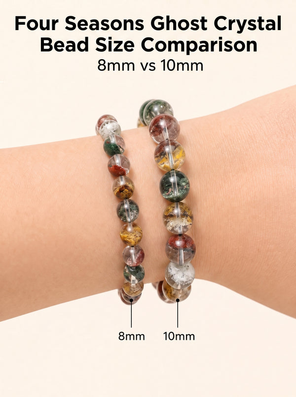 Authentic Scenic Phantom Quartz Bracelet | The "Stone of Nature" | Unique Landscape Mineral Jewelry