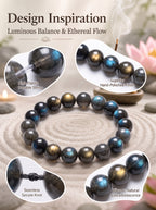 Sacred Shadow Moonstone Intuitive Energy Mala Bracelet