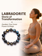 Sacred Shadow Moonstone Intuitive Energy Mala Bracelet