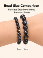 Sacred Shadow Moonstone Intuitive Energy Mala Bracelet