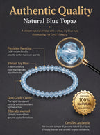Natural Blue Topaz Mental Clarity & Executive Expression Energy Bracelet