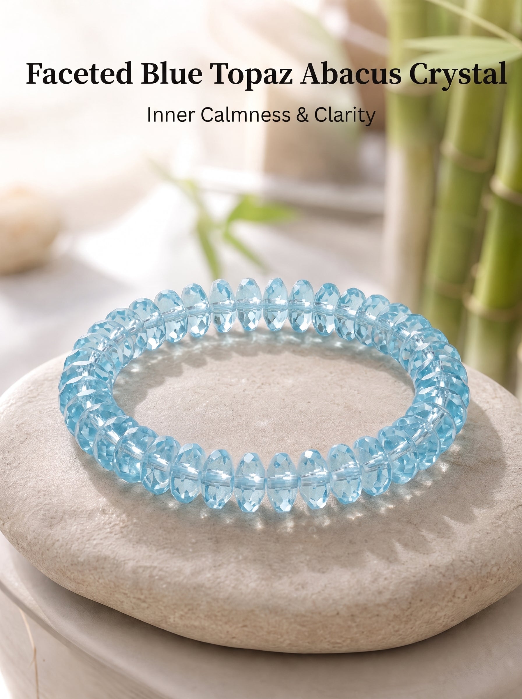 Natural Blue Topaz Mental Clarity & Executive Expression Energy Bracelet