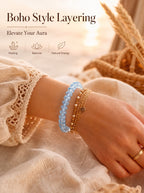 Natural Blue Topaz Mental Clarity & Executive Expression Energy Bracelet
