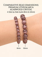 Natural Pink Lepidolite Mindful Focus & Inner Calm Energy Bracelet
