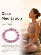 Natural Pink Lepidolite Mindful Focus & Inner Calm Energy Bracelet