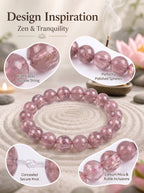 Natural Pink Lepidolite Mindful Focus & Inner Calm Energy Bracelet