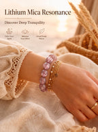 Natural Pink Lepidolite Mindful Focus & Inner Calm Energy Bracelet