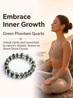 Authentic Green Phantom Quartz Bracelet | The "Money Magnet" | Unique Healing Crystal Jewelry