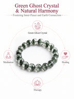 Authentic Green Phantom Quartz Bracelet | The "Money Magnet" | Unique Healing Crystal Jewelry