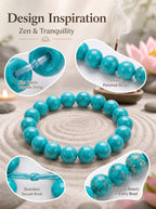 Authentic Turquoise and Clear Crystal Necklace | The "Stone of Protection" | Boho-Chic Energy Jewelry