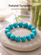 Authentic Turquoise and Clear Crystal Necklace | The "Stone of Protection" | Boho-Chic Energy Jewelry