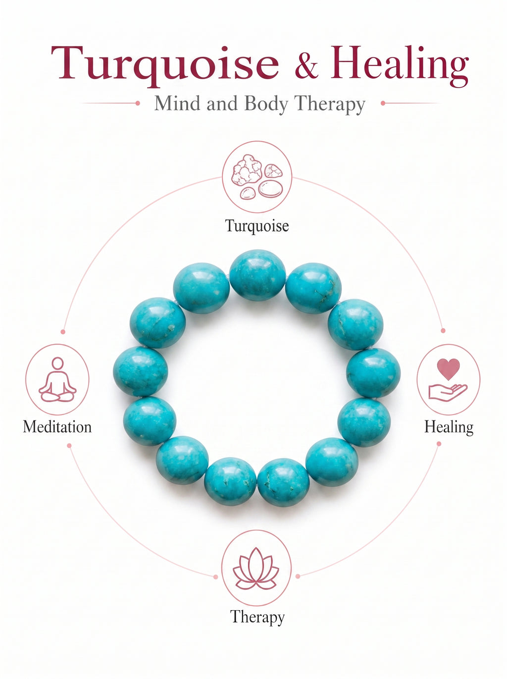 Authentic Turquoise and Clear Crystal Necklace | The "Stone of Protection" | Boho-Chic Energy Jewelry