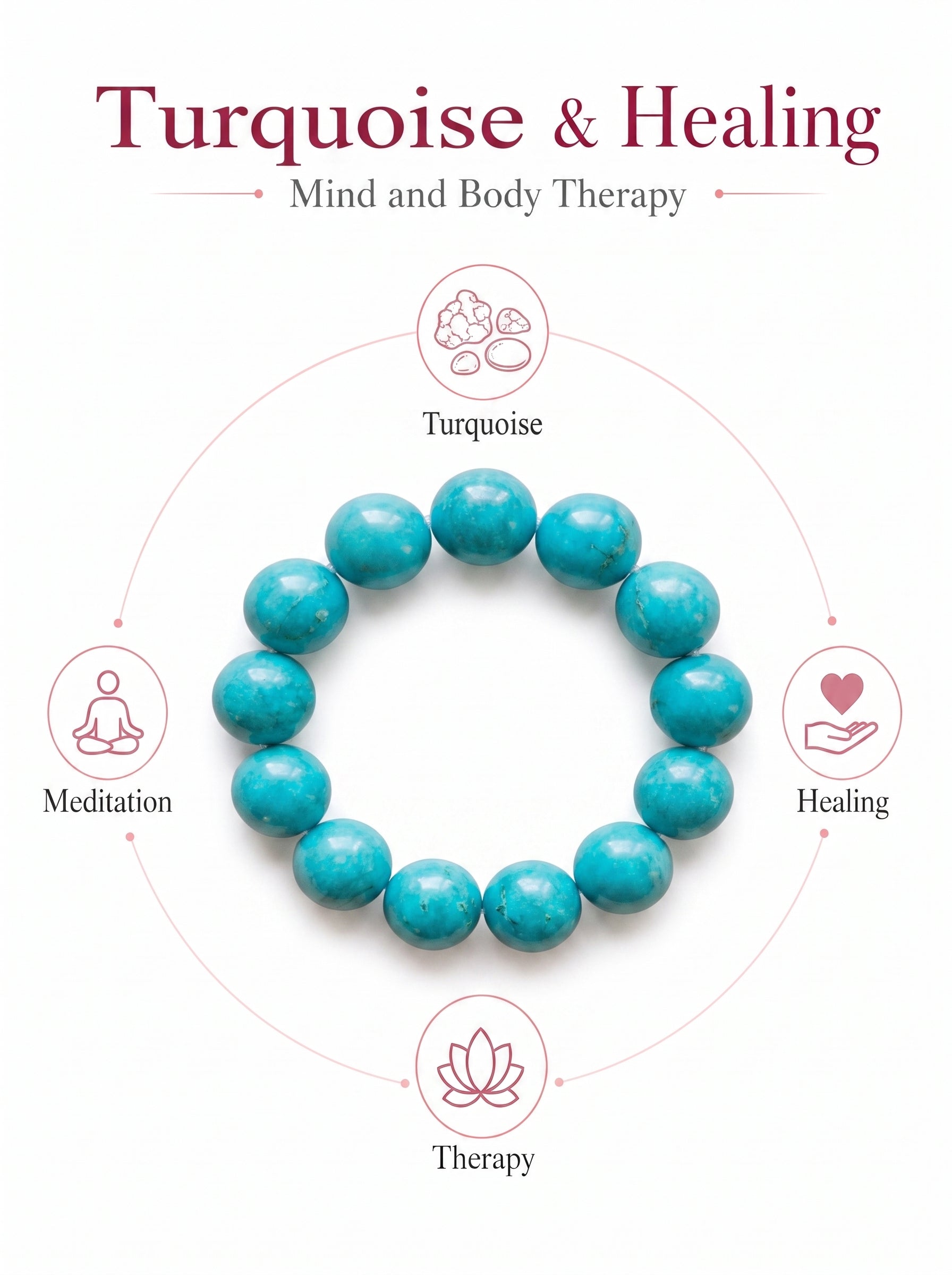 Authentic Turquoise and Clear Crystal Necklace | The "Stone of Protection" | Boho-Chic Energy Jewelry