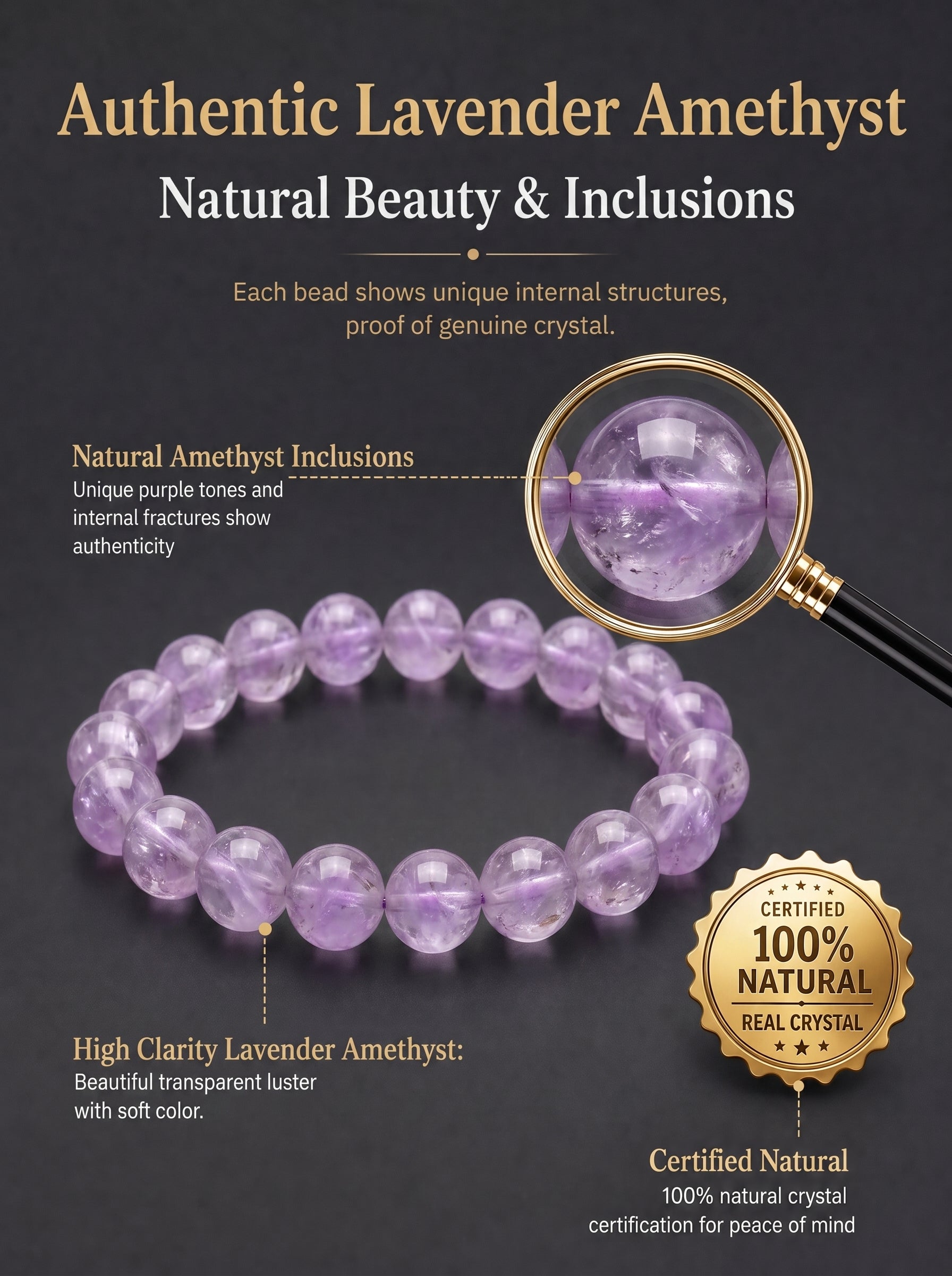 Authentic Lavender Amethyst Necklace | The "Stone of Serenity" | Minimalist Healing Gemstone Jewelry