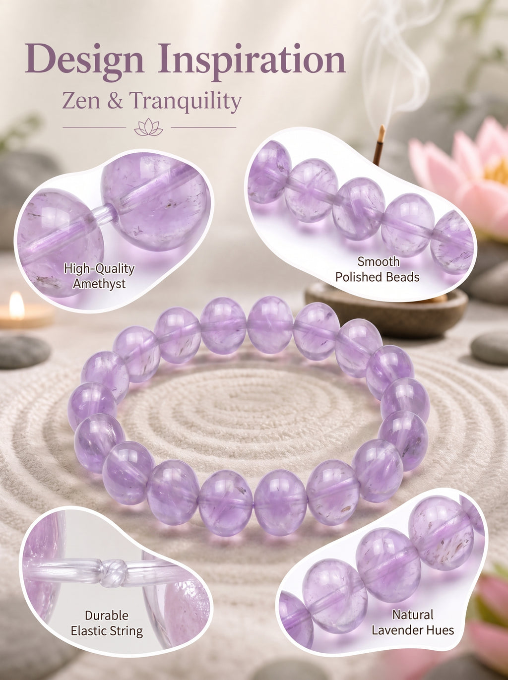 Authentic Lavender Amethyst Necklace | The "Stone of Serenity" | Minimalist Healing Gemstone Jewelry