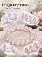 Sacred Pink Pineapple Quartz Intuitive Heart Alignment Mala Bracelet