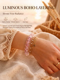 Sacred Pink Pineapple Quartz Intuitive Heart Alignment Mala Bracelet