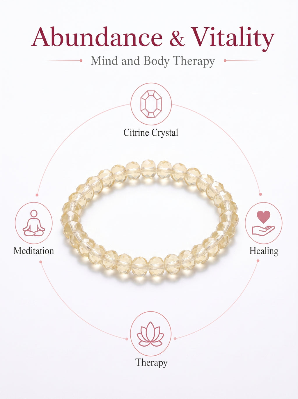 Natural Citrine Abacus Wealth Acceleration & Strategic Clarity Energy Bracelet