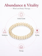 Natural Citrine Abacus Wealth Acceleration & Strategic Clarity Energy Bracelet