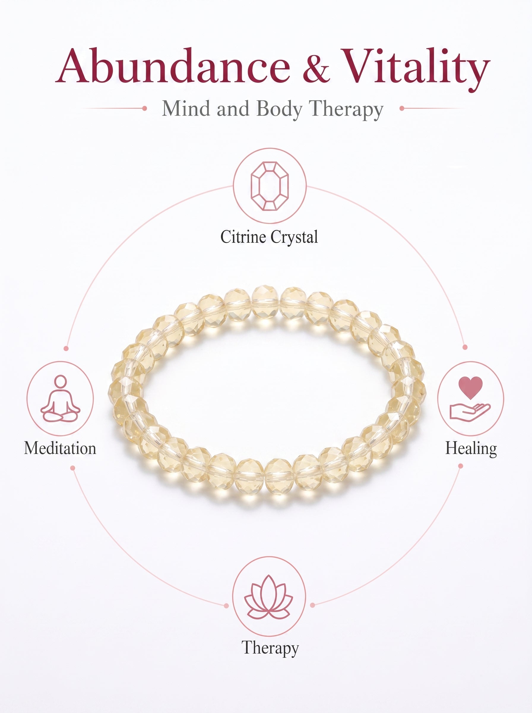 Natural Citrine Abacus Wealth Acceleration & Strategic Clarity Energy Bracelet