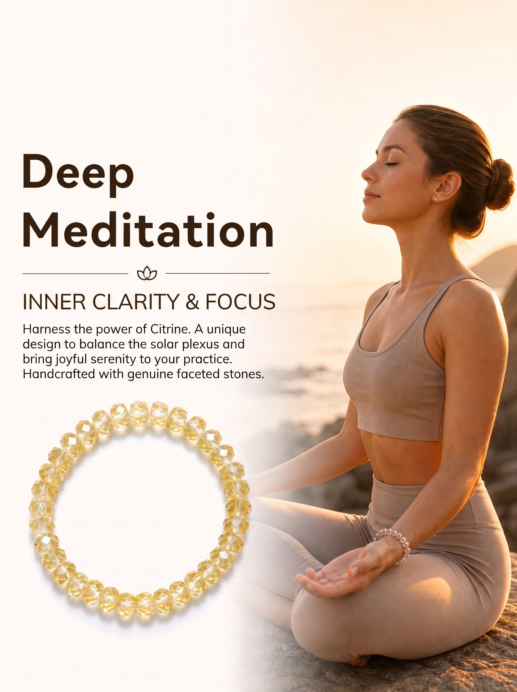 Natural Citrine Abacus Wealth Acceleration & Strategic Clarity Energy Bracelet