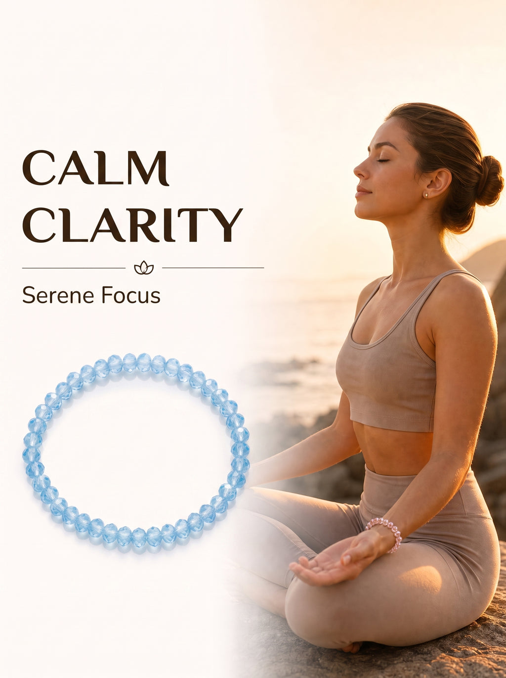 Natural Blue Topaz Mental Clarity & Executive Expression Energy Bracelet