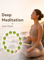 Premium Peridot Beaded Bracelet | Hand-Polished Natural Gemstone Jewelry for Joy & Inner Peace