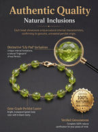Premium Peridot Beaded Bracelet | Hand-Polished Natural Gemstone Jewelry for Joy & Inner Peace