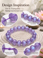 Authentic Amethyst Bracelet with Moonlight Glow | The "Stone of Spirituality" | Unique Healing Crystal Jewelry
