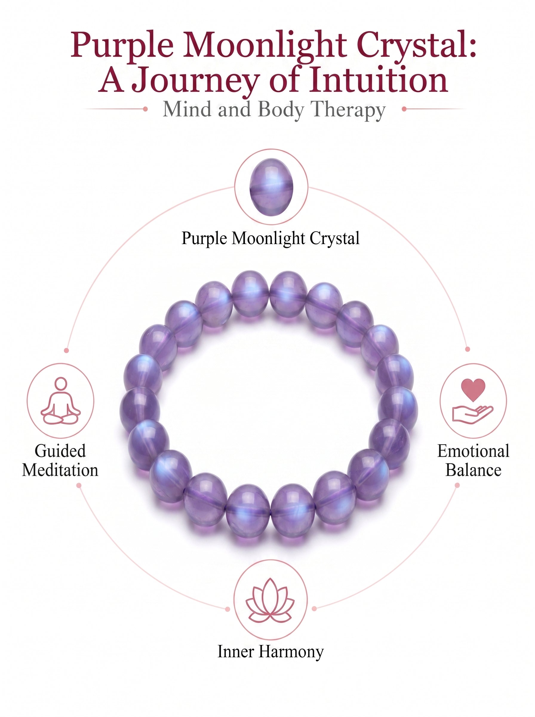 Authentic Amethyst Bracelet with Moonlight Glow | The "Stone of Spirituality" | Unique Healing Crystal Jewelry